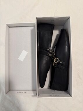 Steve Madden lydia black leather flat